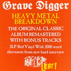 Grave Digger LP Heavy metal breakdown 2LP  uusi LP