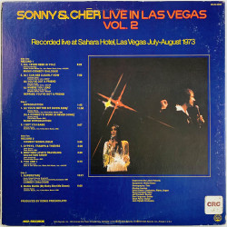 Sonny & Cher 1973 MCA2-8004 Live In Las Vegas Vol.2 2LP Begagnat LP