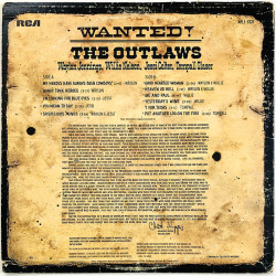 Jennings, Nelson, Colter, Glaser LP Wanted! The Outlaws  kansi VG levy EX- Käytetty LP