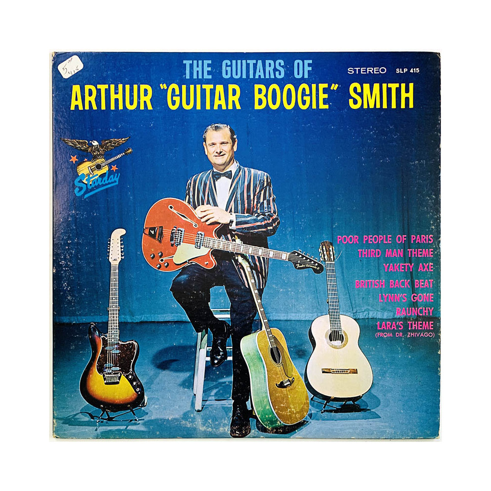 Smith Arthur LP The guitars of Arthur "Guitar Boogie" Smith  kansi EX levy EX Käytetty LP