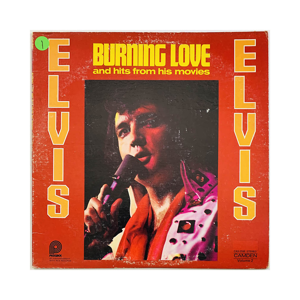 Elvis LP Burning love  kansi VG- levy EX- Käytetty LP