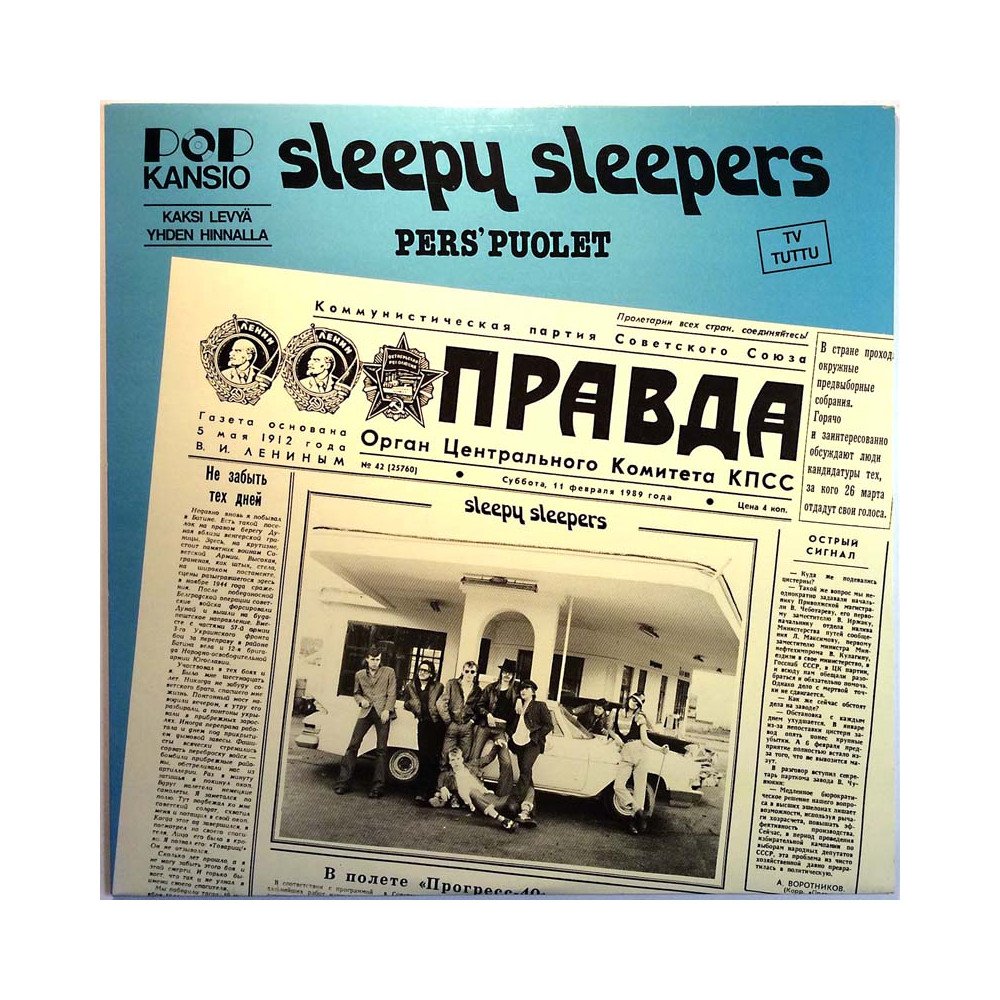 Sleepy Sleepers LP Pers'Puolet 2LP  kansi EX- levy EX Käytetty LP
