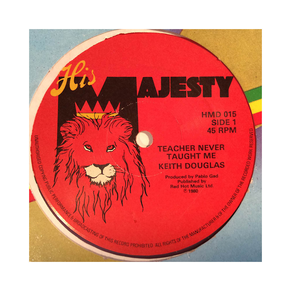 Keith Douglas LP Teacher Never Taught Me 12-inch maxisingle  kansi Ei kuvakantta levy EX Käytetty LP