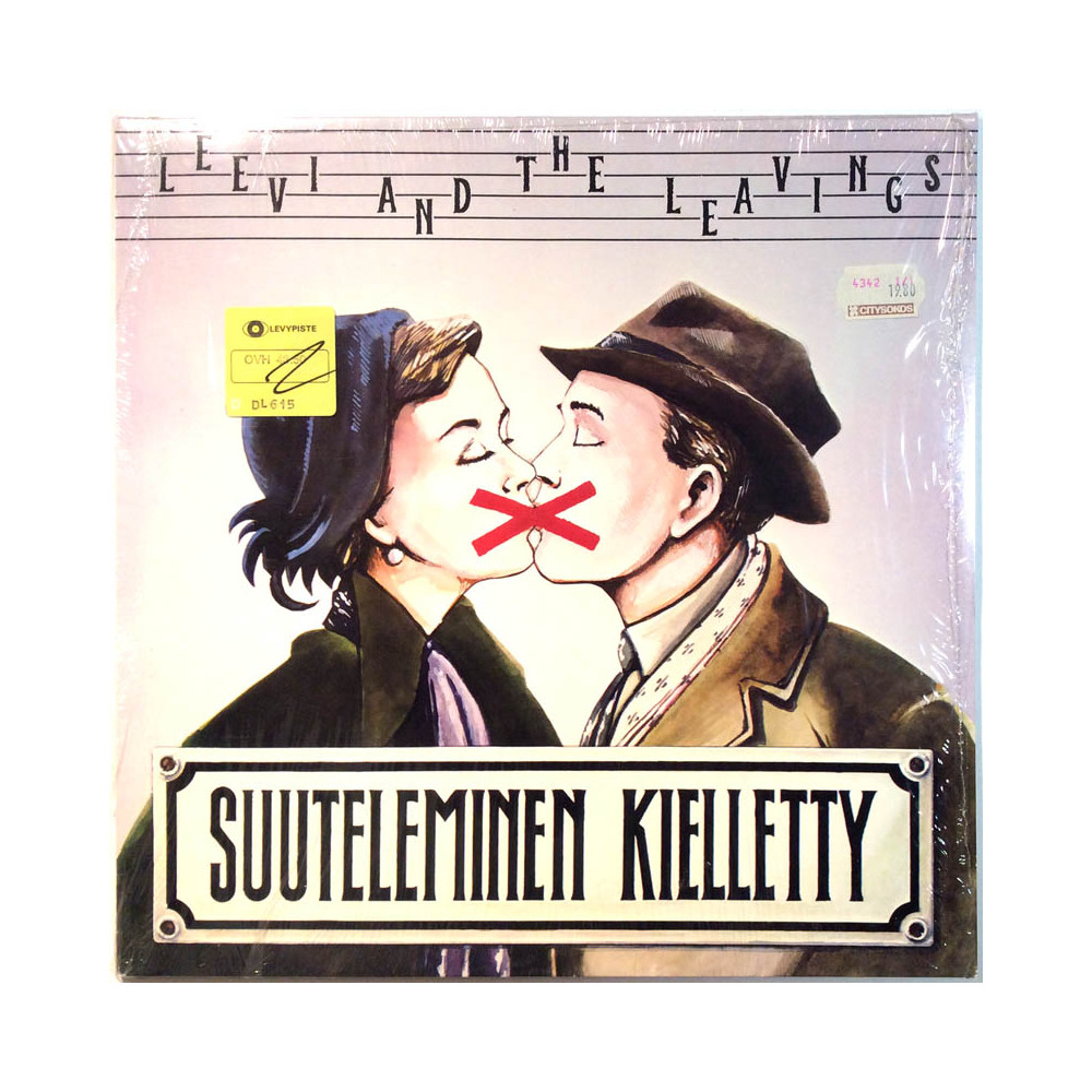 Leevi And The Leavings LP Suuteleminen Kielletty  kansi EX levy EX Käytetty LP