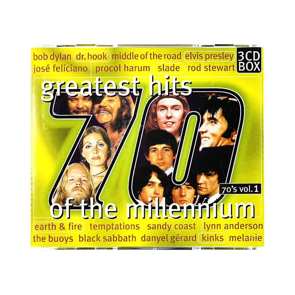 Kinks, Black Sabbath, Shocking Blue ym. Käytetty CD 70’S Vol. 1. greatest hits of the millennium 3CD  kansi G levy EX Käytetty C