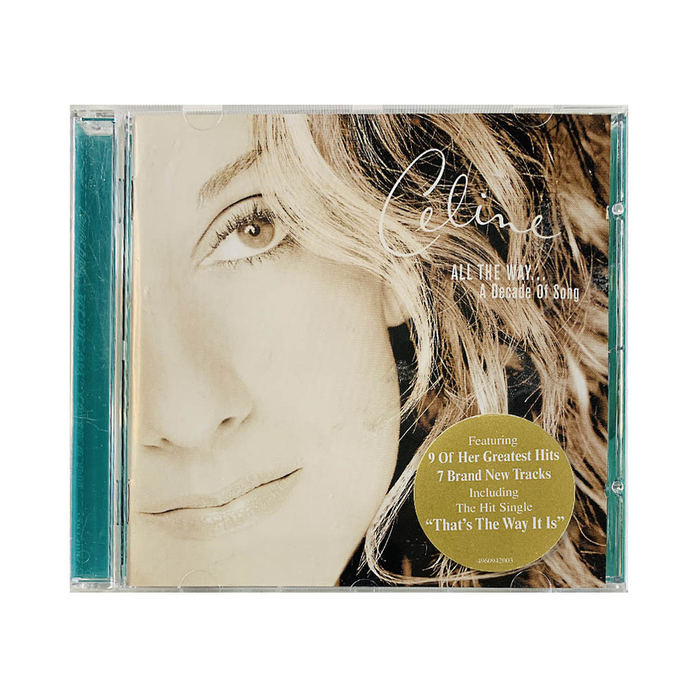 Dion Celine Käytetty CD All The Way -Decade Of   kansi EX levy EX Käytetty CD