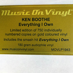 Boothe Ken 1974 MOVLP1943 Everything I own, gold vinyl LP