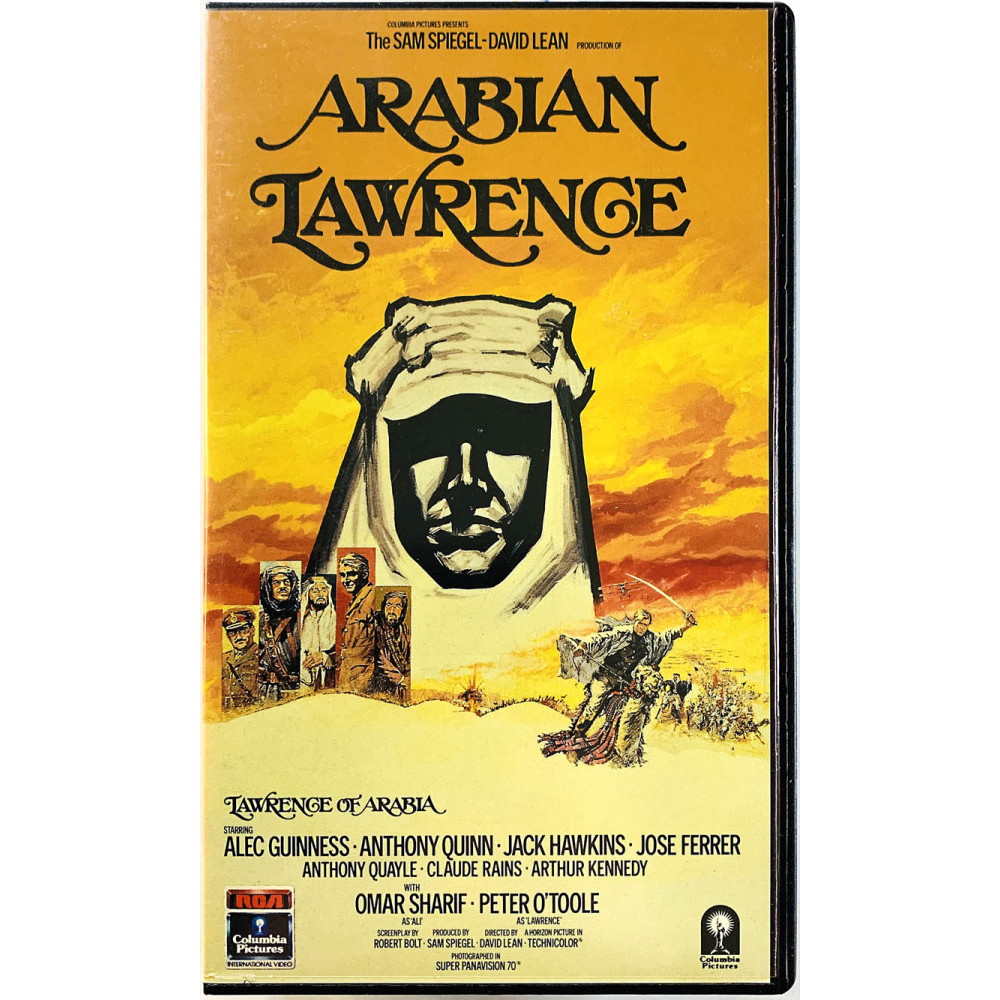 VHS - Elokuva: Arabian Lawrence kansipaperi EX VHS-kasetin kunto EX VHS video
