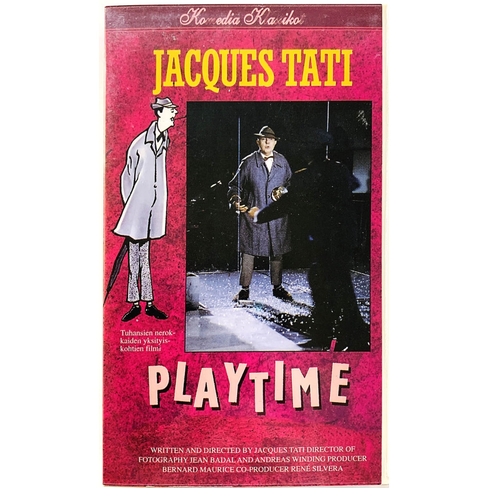 VHS - Elokuva: Tati Jacques Playtime kansipaperi EX VHS-kasetin kunto EX VHS video
