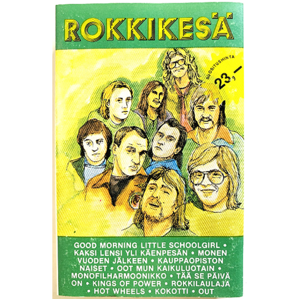 Hurriganes, Royals, Freeman, HEC ym.: Rokkikesä kansipaperi VG , musiikkikasetin kunto EX- kasetti