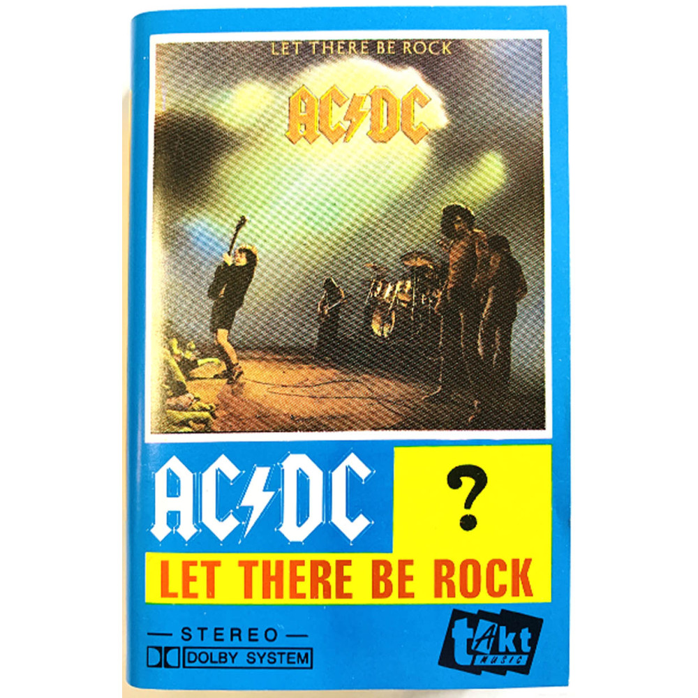 AC/DC: Let there be rock kansipaperi EX , musiikkikasetin kunto EX kasetti