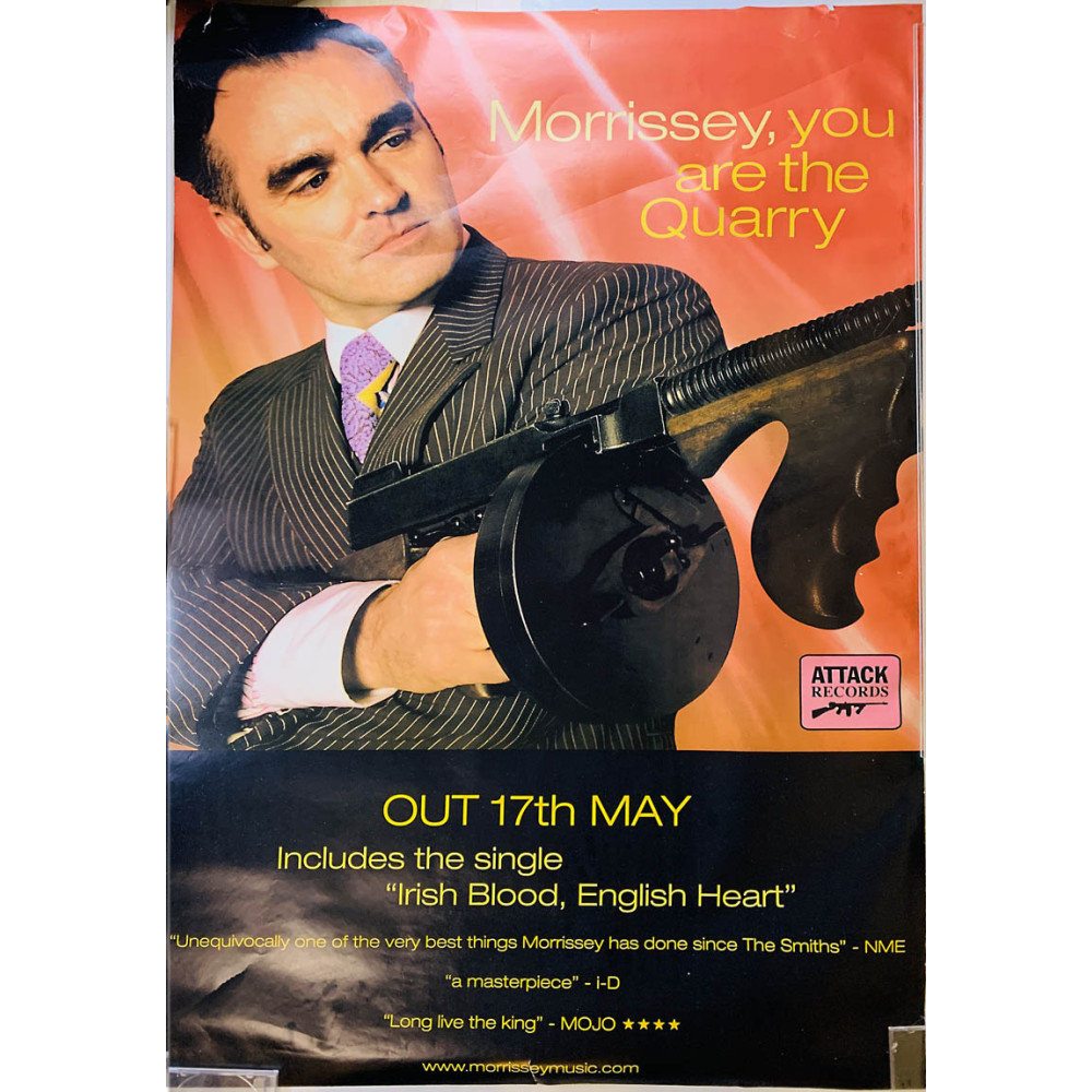Morrissey -  you are the Quarry käytetty juliste Promo poster 100cm x 150cm kunto VG- JULISTE