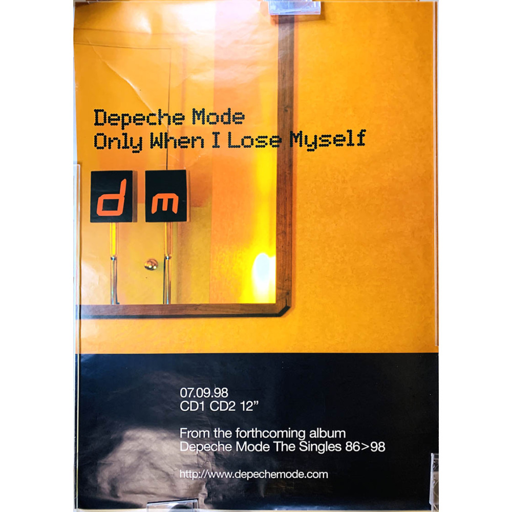 Depeche Mode - Only when I lose, Begagnat Poster, år 1998 bredd 100cm  höjd 150 cm Promo poster 100cm x 150cm skick VG+