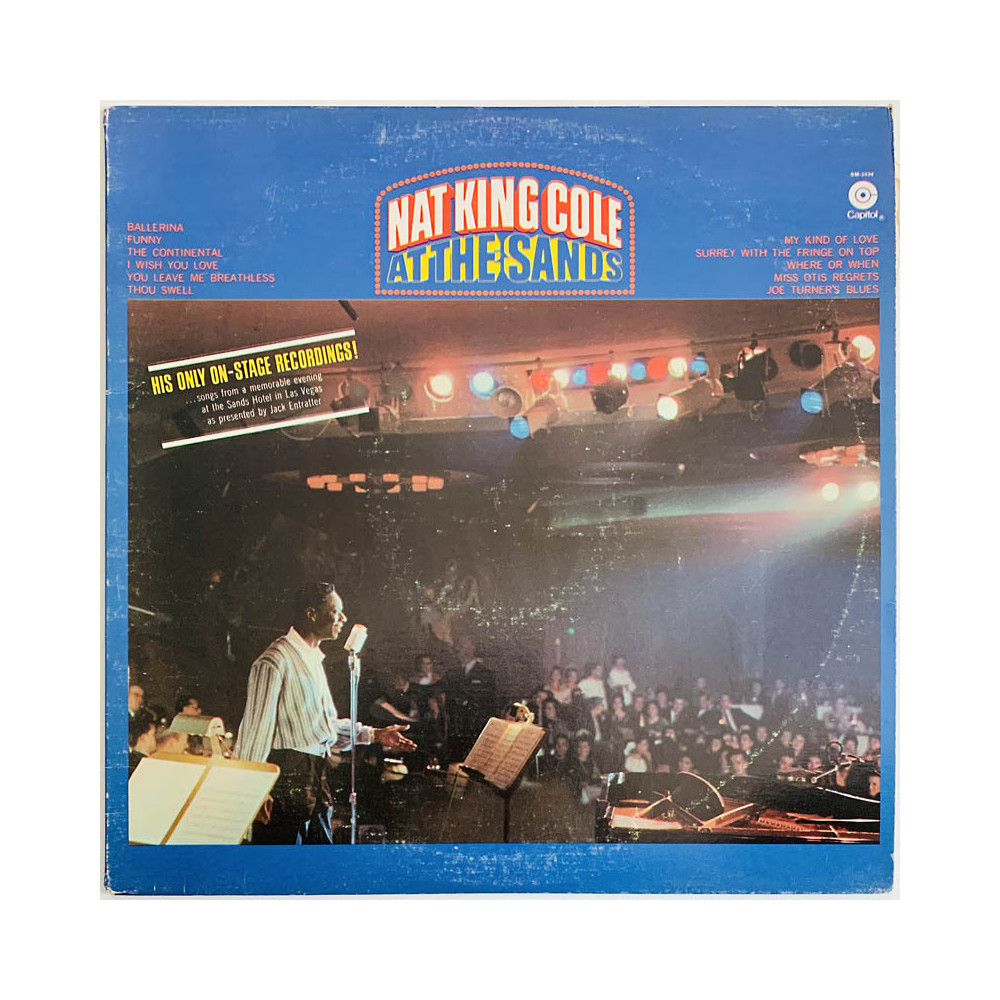 Cole Nat King LP At the sands  kansi VG levy EX Käytetty LP
