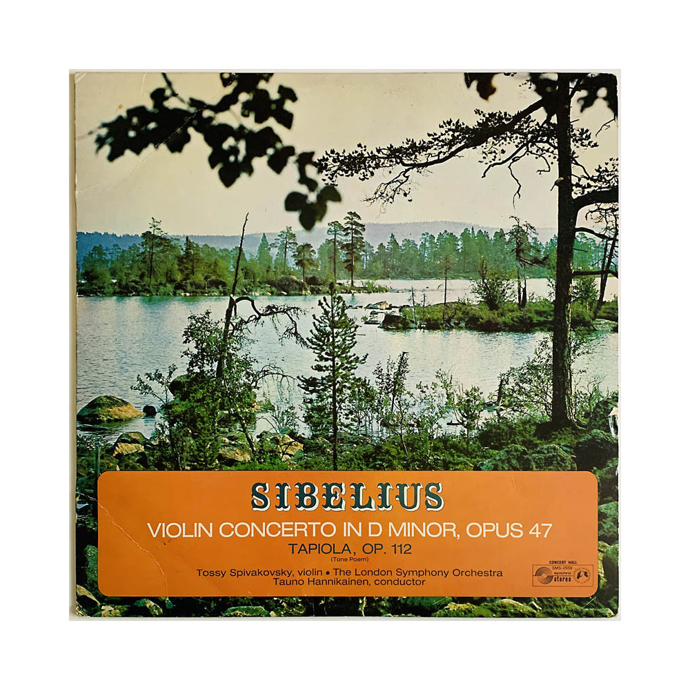 Sibelius Jean LP Tapiola violin concerto in D minor opus 47  kansi VG levy EX Käytetty LP
