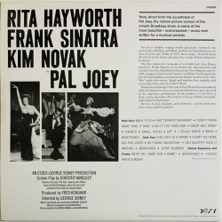 Rodgers & Hart soundtrack LP Pal Joey  kansi EX levy EX Käytetty LP