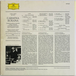 Orff Carl LP Carmina Burana  kansi VG+ levy EX Käytetty LP