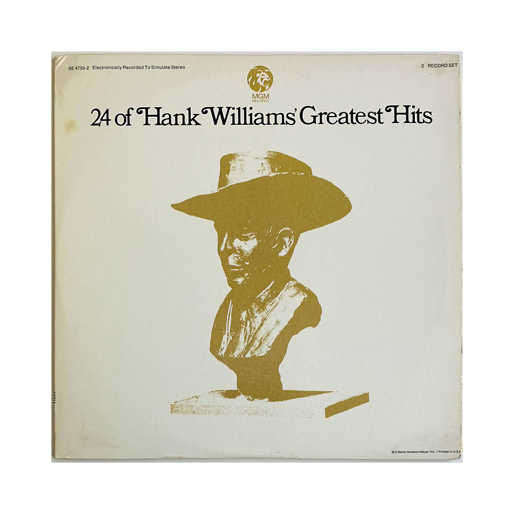 Williams Hank LP 24 of Hank Williams' Greatest Hits 2LP  kansi VG+ levy EX Käytetty LP