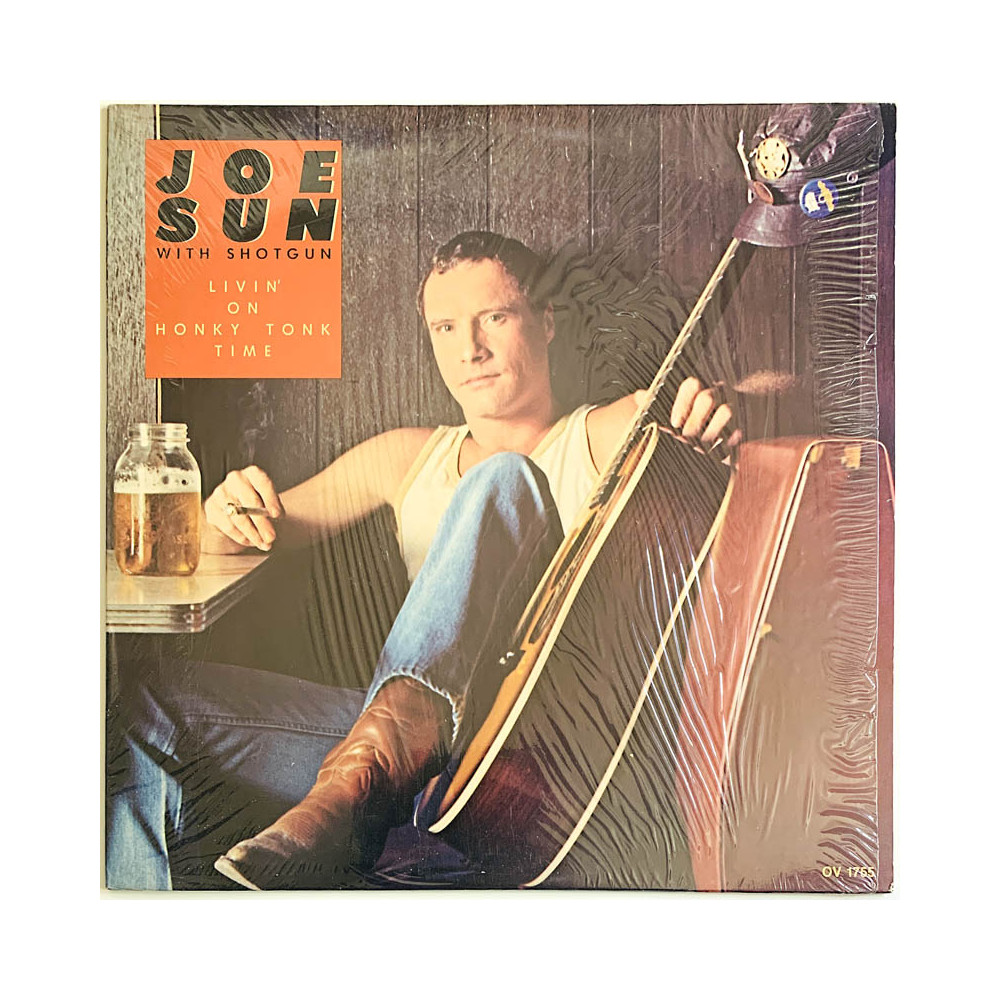Sun Joe with Shotgun LP Livin' On Honky Tonk Time  kansi EX levy EX Käytetty LP