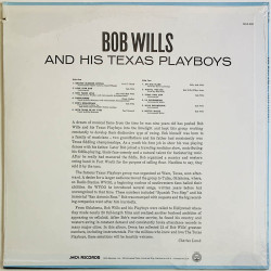 Wills Bob LP Bob Wills And His Texas Playboys  kansi EX levy EX Käytetty LP