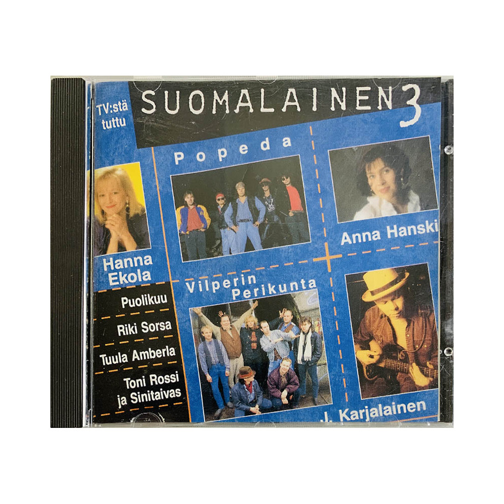 Popeda, Frank Pappa, Edu Kettunen ym. 1992 SOPOD 1050 TV:stä tuttu Suomalainen 3 CD Begagnat
