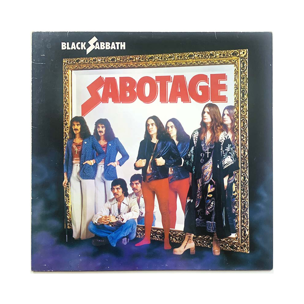 Black Sabbath LP kansi Sabotage  kansi EX- levy ei levyä kansi ilman levyä