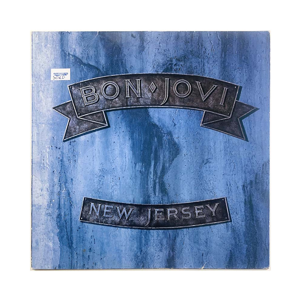 Bon Jovi LP kansi New Jersey  kansi EX- levy ei levyä kansi ilman levyä