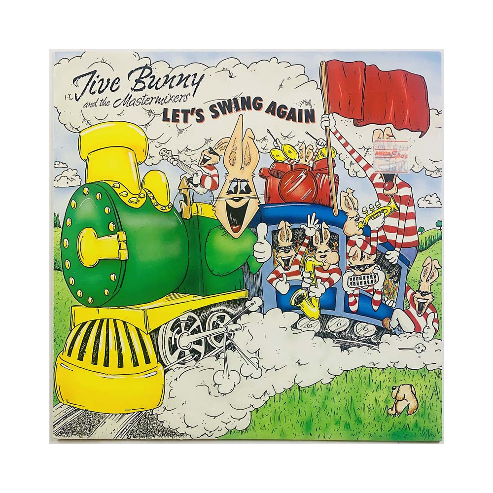Jive Bunny LP kansi Let's Swing Again  kansi EX levy ei levyä kansi ilman levyä