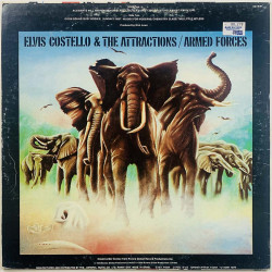 Costello Elvis LP kansi Armed Forces  kansi VG levy ei levyä kansi ilman levyä