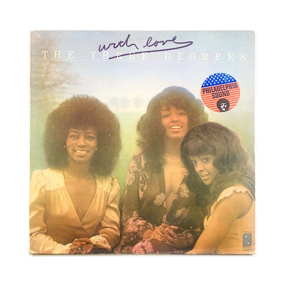 Three Degrees LP kansi With love  kansi VG levy ei levyä kansi ilman levyä