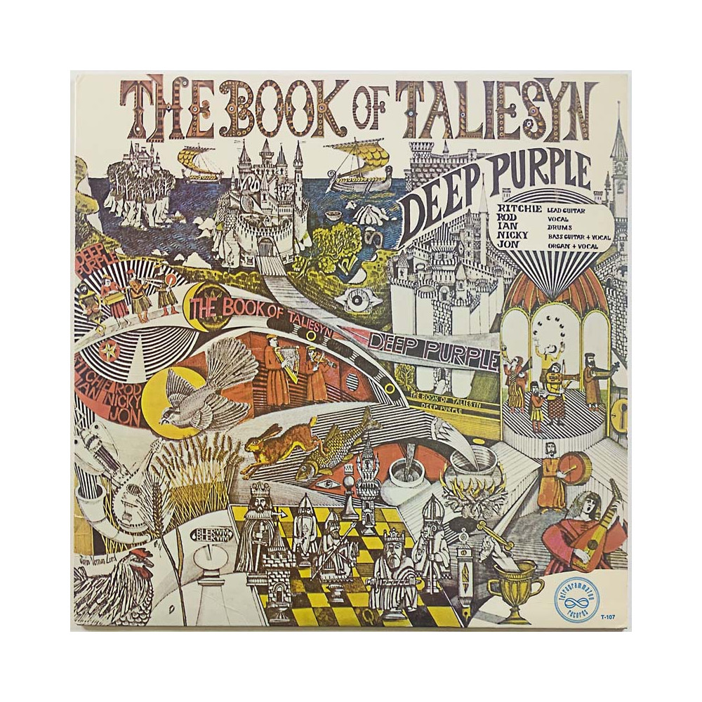 Deep Purple LP kansi The book of taliesyn  kansi VG+ levy ei levyä kansi ilman levyä