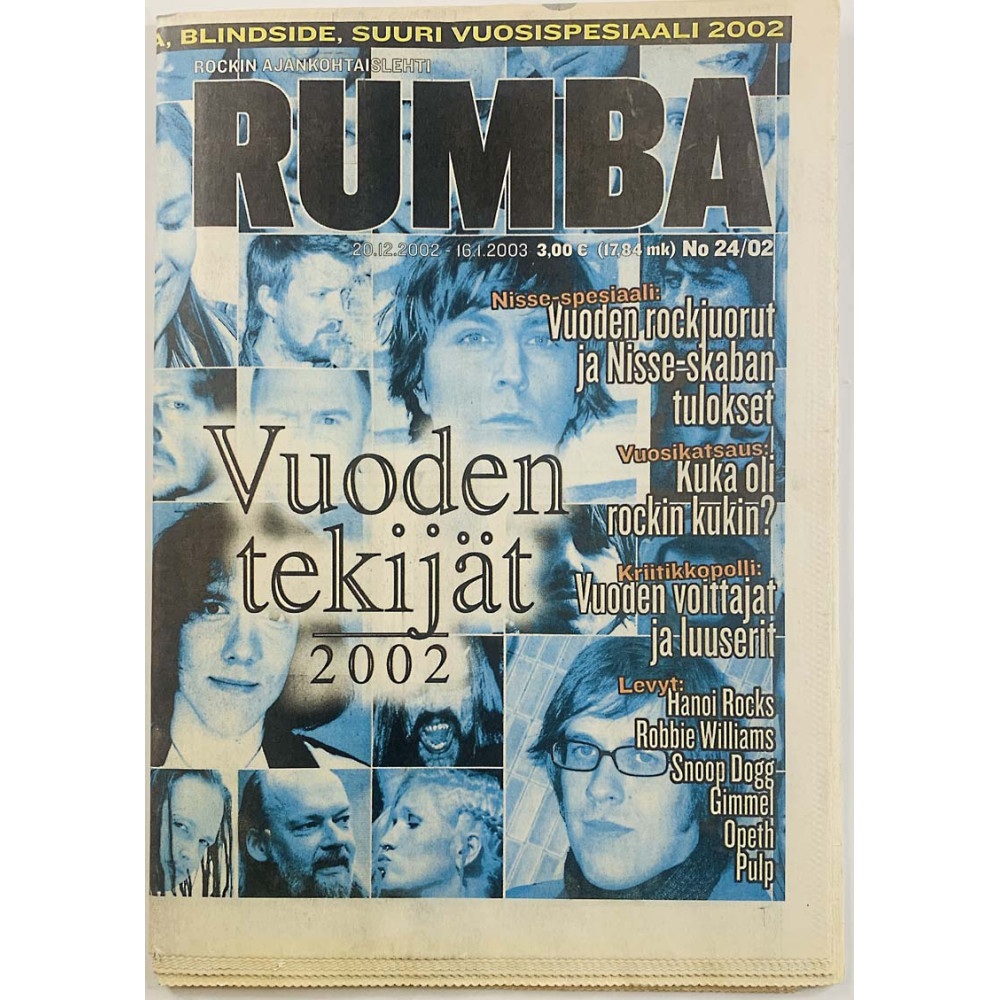 Rumba 2002 No 24/02 Vuoden tekijät 2002 begagnade magazine