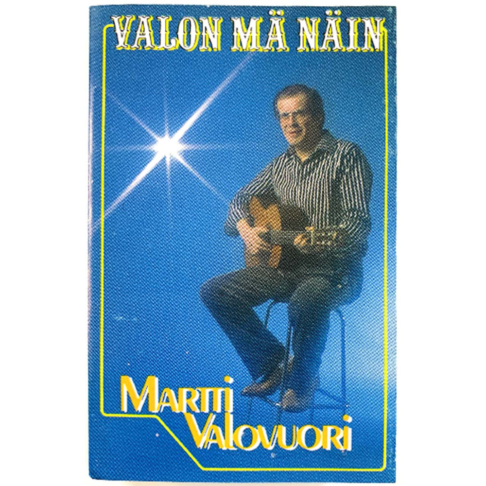 Valovuori Martti: Valon mä näin kansipaperi EX , musiikkikasetin kunto EX käytetty kasetti