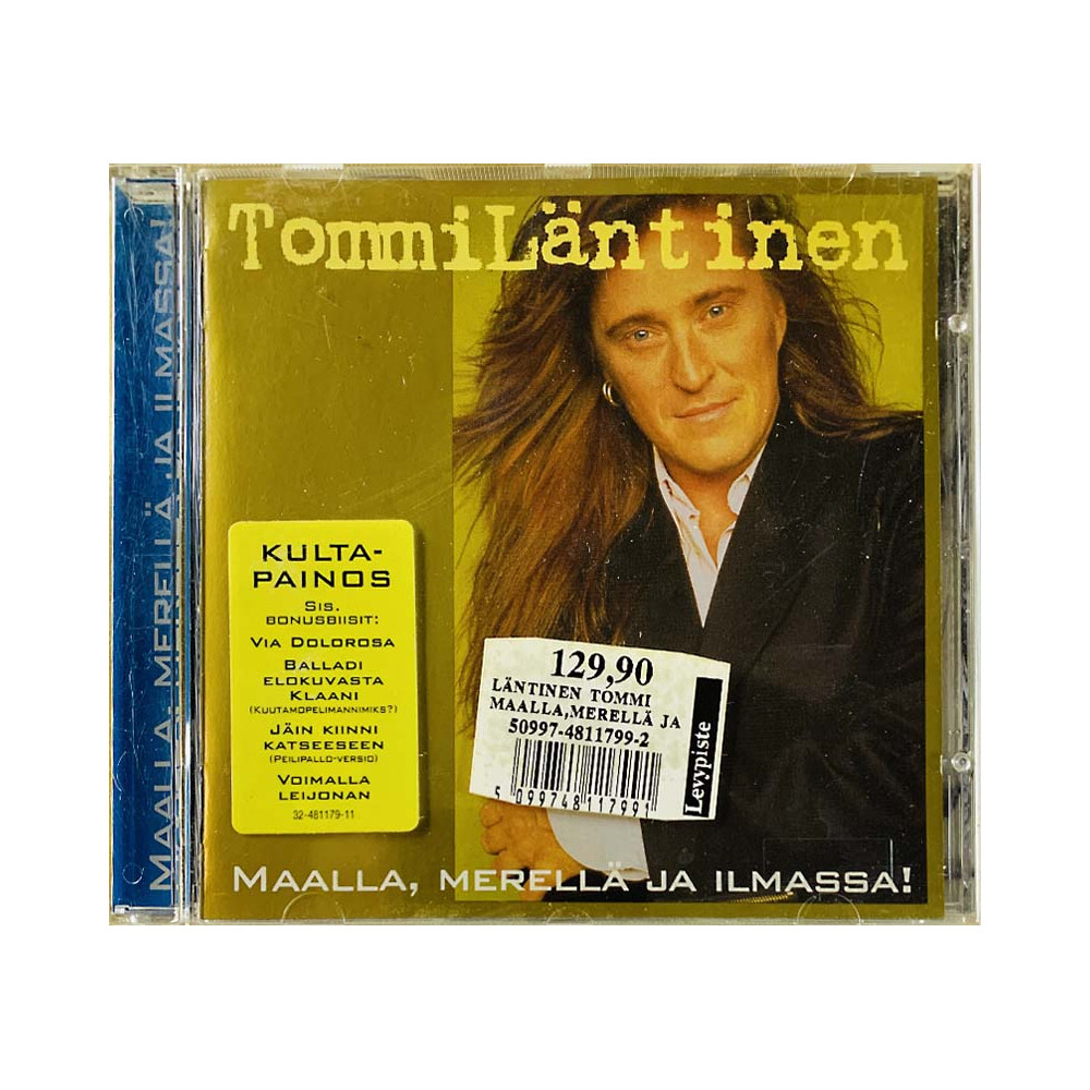 Läntinen Tommi CD Maalla, merellä ja ilmassa! +4 bonusraitaa  kansi EX levy EX Käytetty CD
