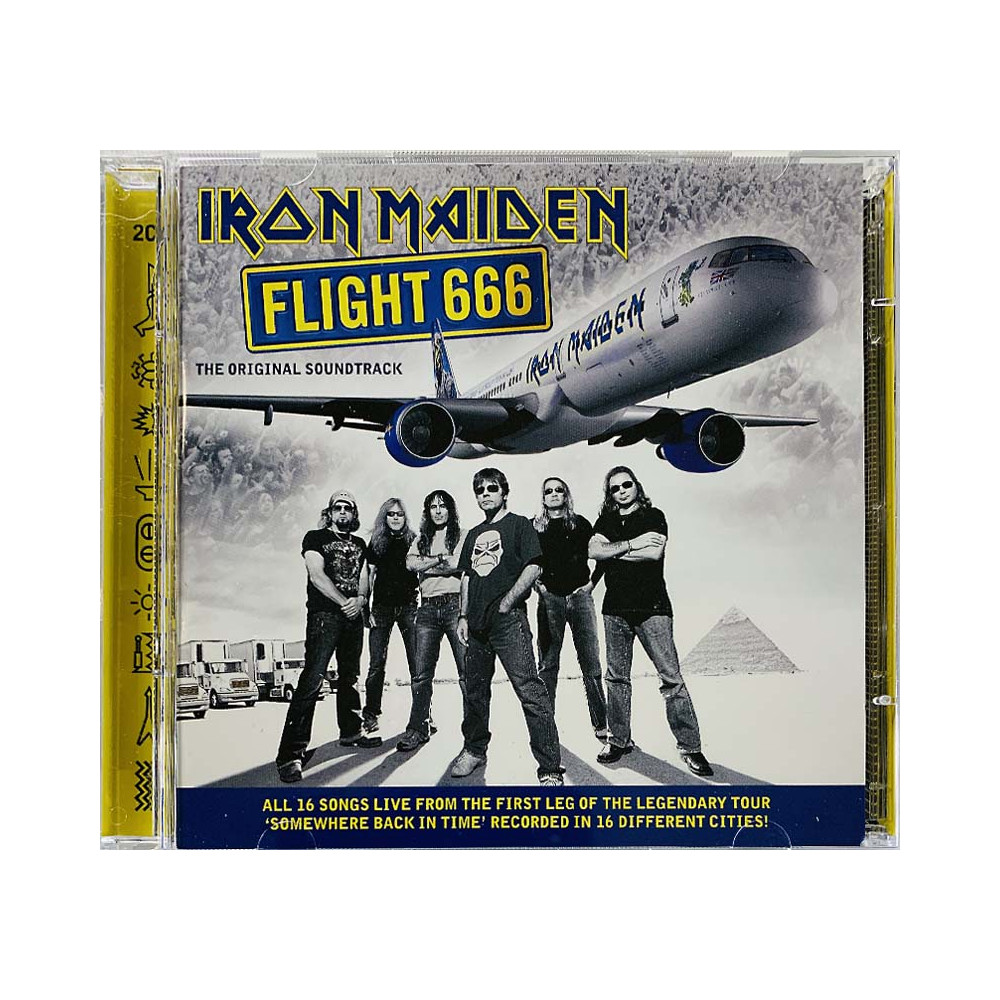 Iron Maiden CD Flight 666 the original soundtrack 2CD  kansi EX levy EX Käytetty CD