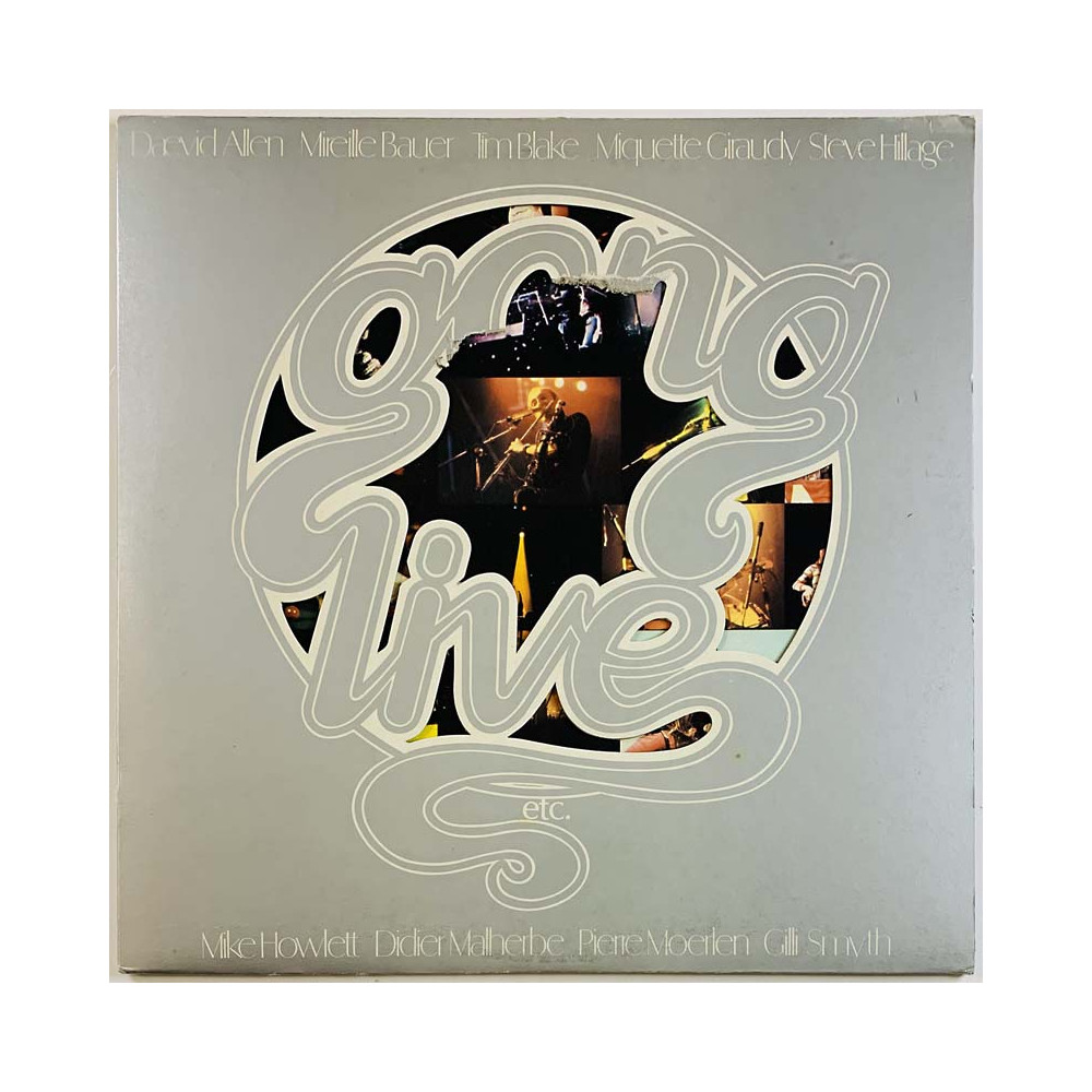 Gong LP Live etc. 2LP  kansi G+ levy EX Käytetty LP