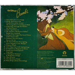 An original Walt Disney Records Soundtrack CD Walt Disney's Bambi  kansi EX levy EX Käytetty CD
