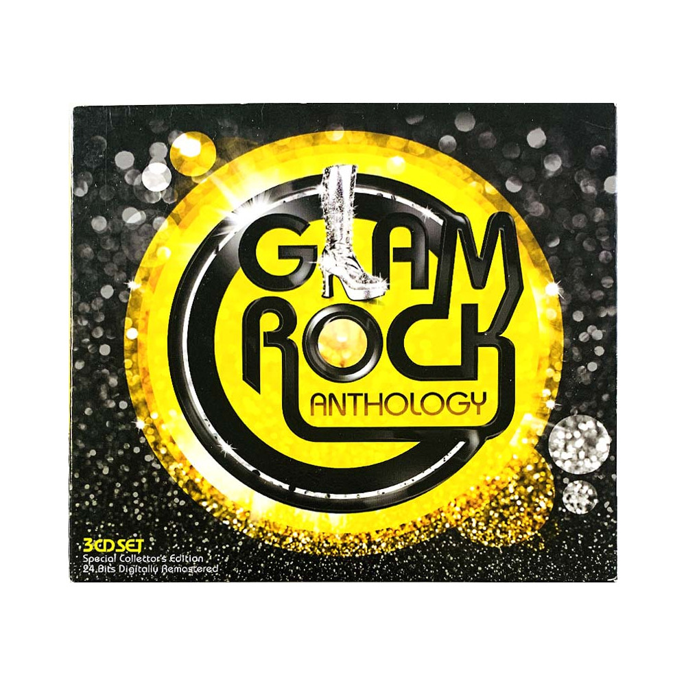 Hello, Mud, Runaways, Suzi Quatro ym. CD Glam Rock Anthology 3CD  kansi EX levy EX Käytetty CD