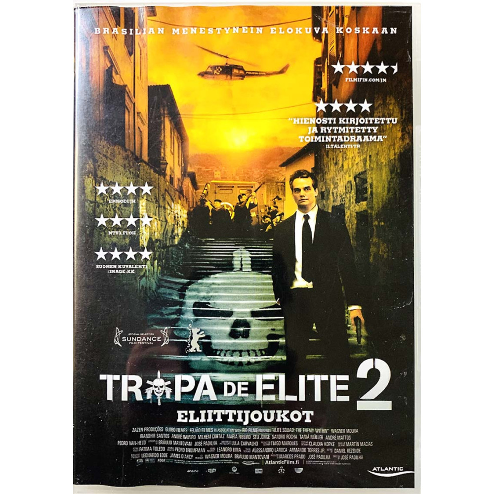 DVD - Elokuva DVD Tropa de Elite 2, Eliittijoukot  kansi EX levy VG+ Käytetty DVD