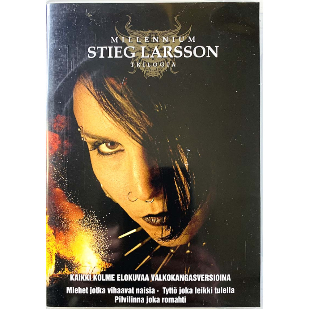 DVD - Elokuva Stieg Larsson DVD Millenium trilogia 3DVD  kansi EX levy EX Käytetty DVD