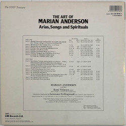Anderson Marian LP The art of Arias, Songs and Spirituals  kansi EX levy EX Käytetty LP