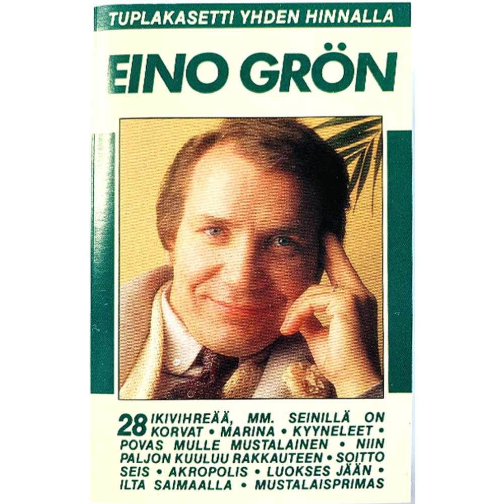 Grön Eino Musiikkikasetti 28 ikivihreää, tuplakaseti yhden hinnalla  kansi EX levy EX käytetty kasetti