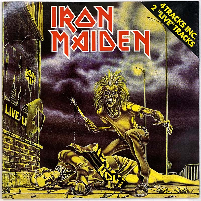 Iron Maiden vinyl LP Sanctuary 12-inch maxi  kansi EX levy EX Käytetty LP Iron Maiden vinyl LP Sanctuary 12-inch maxi  kansi EX levy EX Käytetty LP