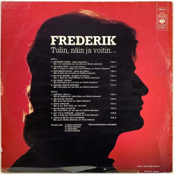Frederik vinyl LP Tulin, näin ja voitin...  kansi G+ levy EX- Käytetty LP
