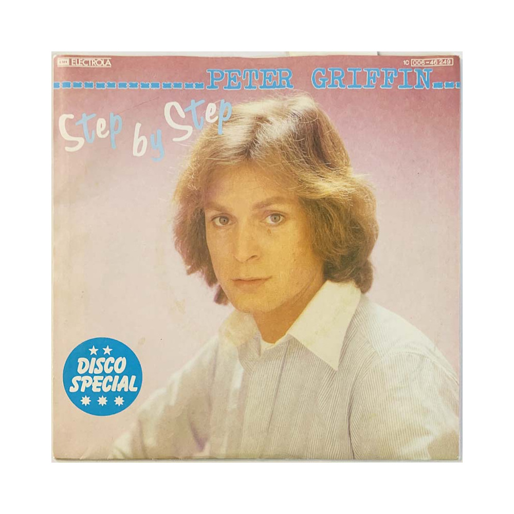 Griffin Peter vinyl single Step By Step / Devil’s Reception  kansi EX levy EX käytetty vinyylisingle PS