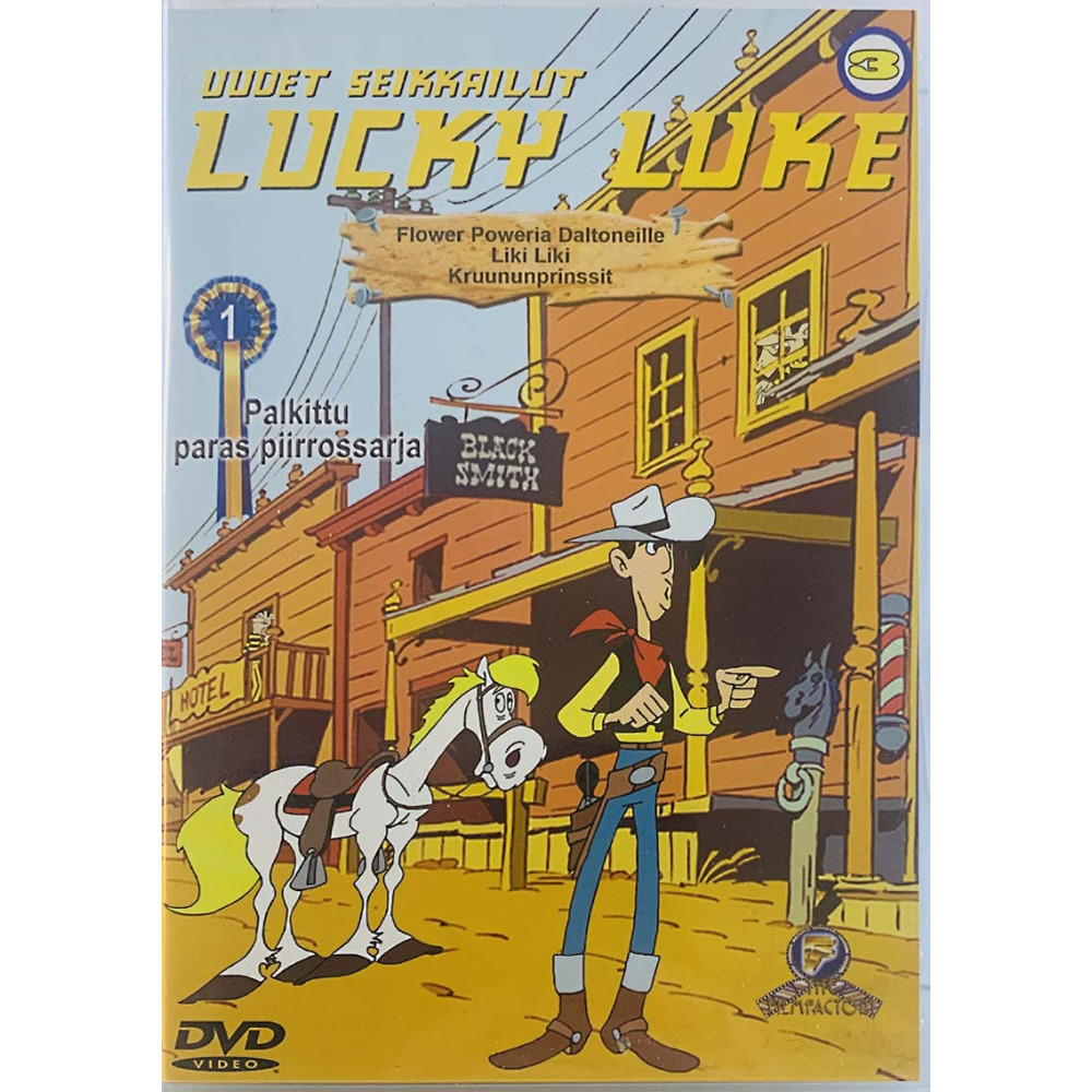 DVD - Elokuva DVD Lucky Luke uudet seikkailut - osa 3  kansi EX levy EX- Käytetty DVD