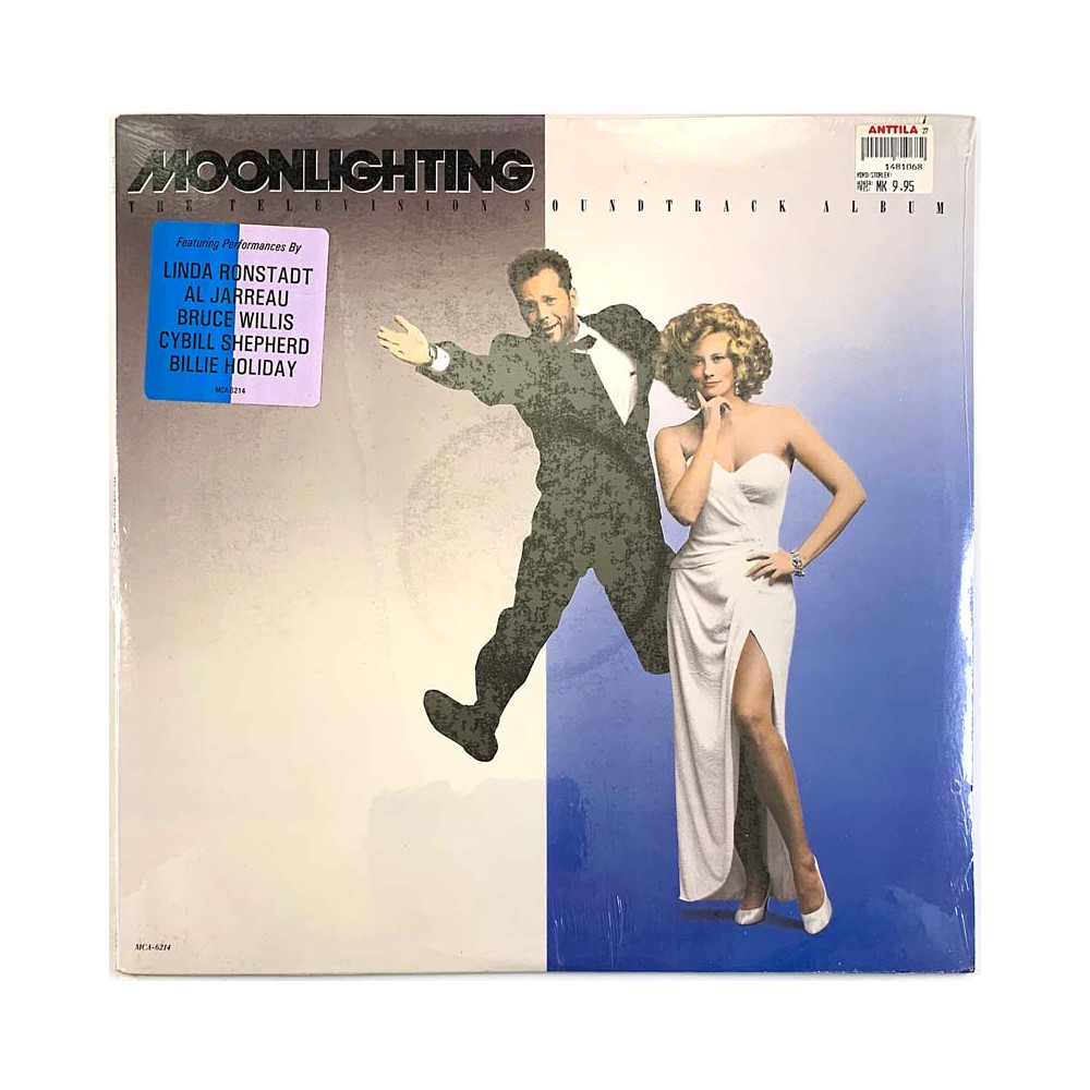 Bruce Willis, Cybil Shepherd ym. vinyl LP Moonlighting, television soundtrack  kansi EX levy EX Käytetty LP