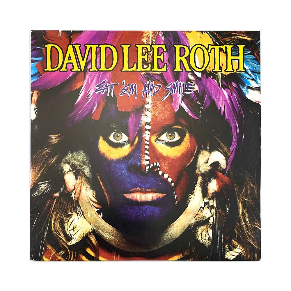 Roth David Lee vinyl LP Eat ‘em and smile  kansi EX levy EX Käytetty LP