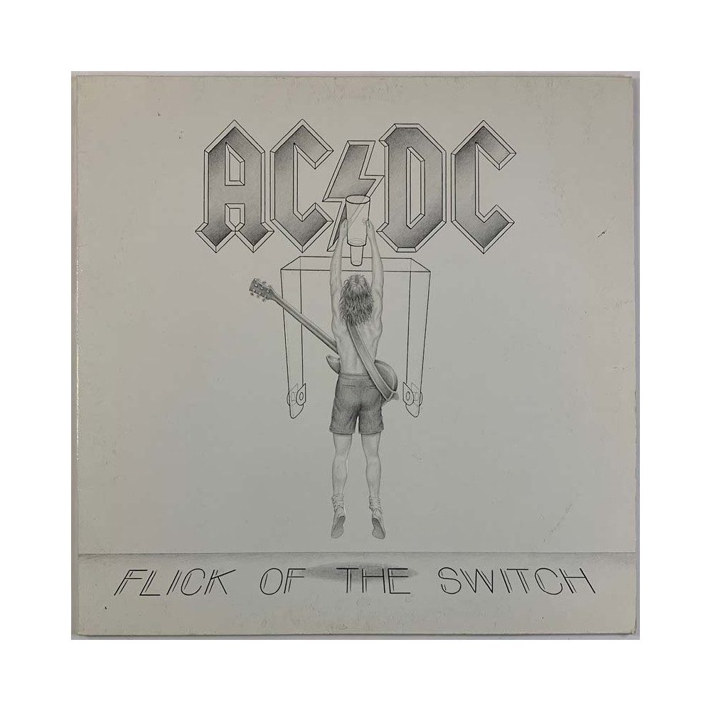 AC/DC vinyl LP Flick Of The Switch, suomalainen painos  kansi EX levy VG+ Käytetty LP