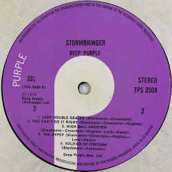 Deep Purple vinyl LP Stormbringer  kansi VG- levy EX- Käytetty LP